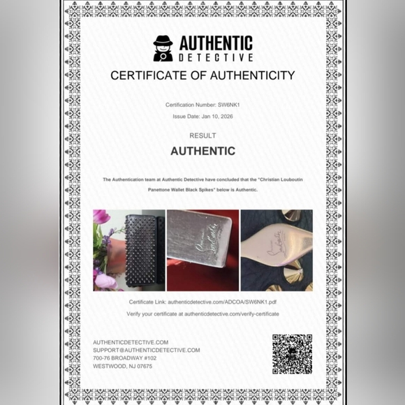 Christian Louboutin Long Wallet Panettone gunmetal/silvery Studs - Picture 15 of 15